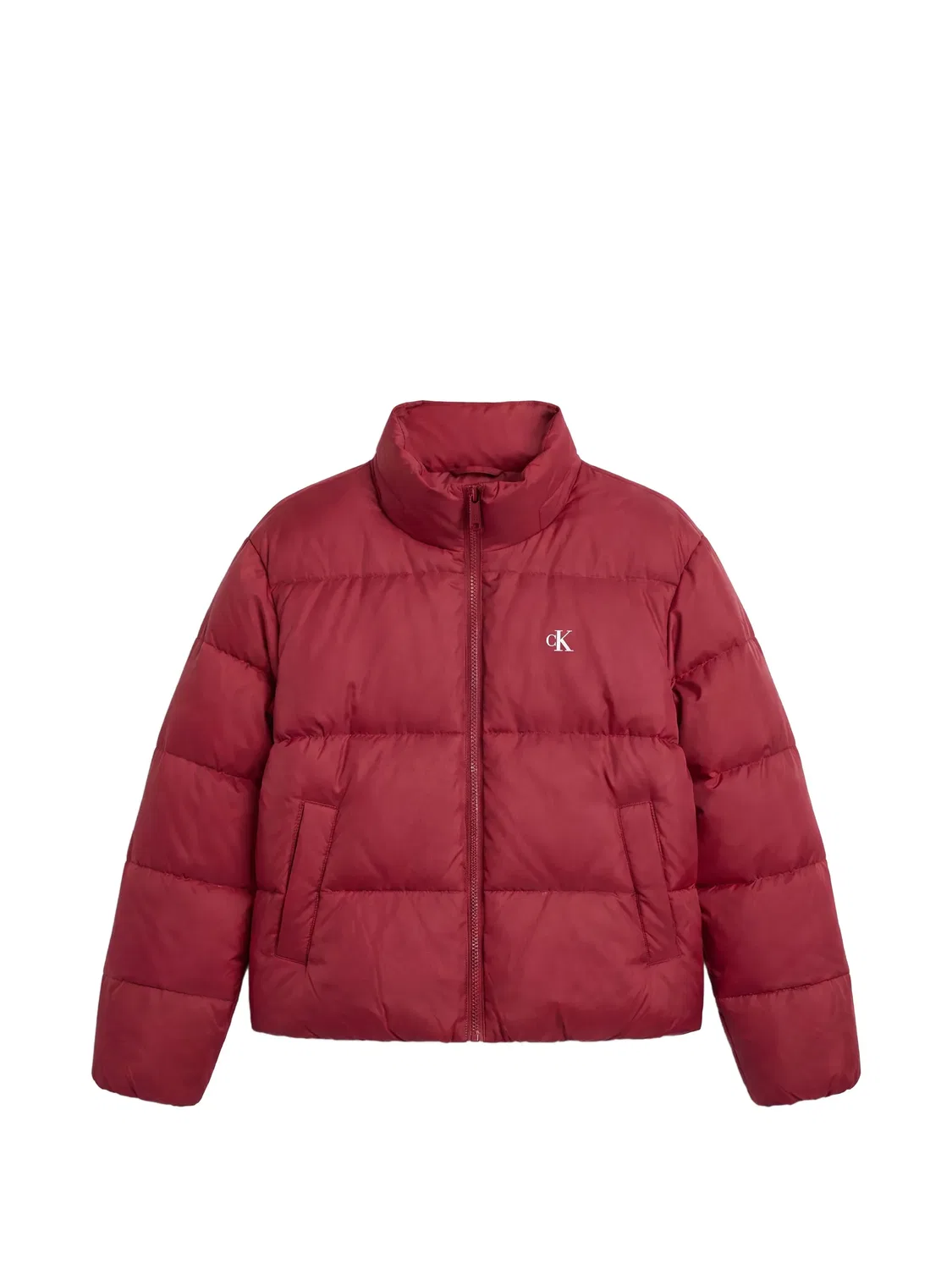 Стеганый пуховик с капюшоном Calvin Klein, красный