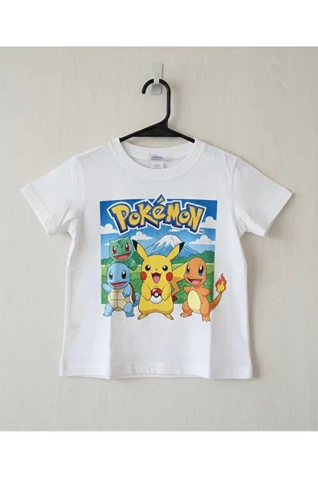 Детская футболка для девочек с принтом Pokemon Tiny And Co, White