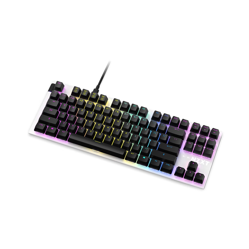 Проводная игровая клавиатура NZXT Function Tenkeyless, белый, английская раскладка — фото 2