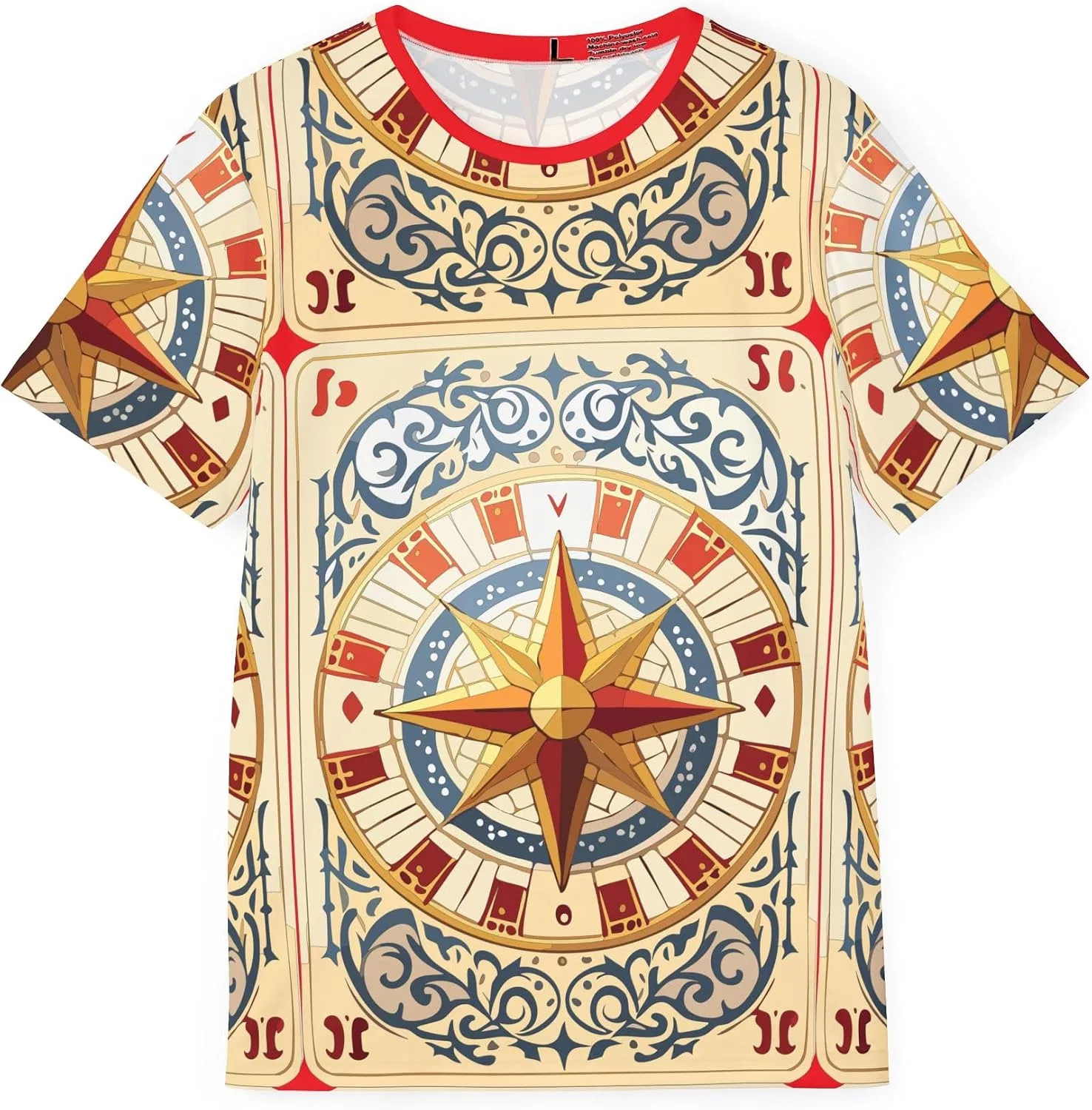 Футболка с принтом карточной колоды, Regular Fit, Multicolor