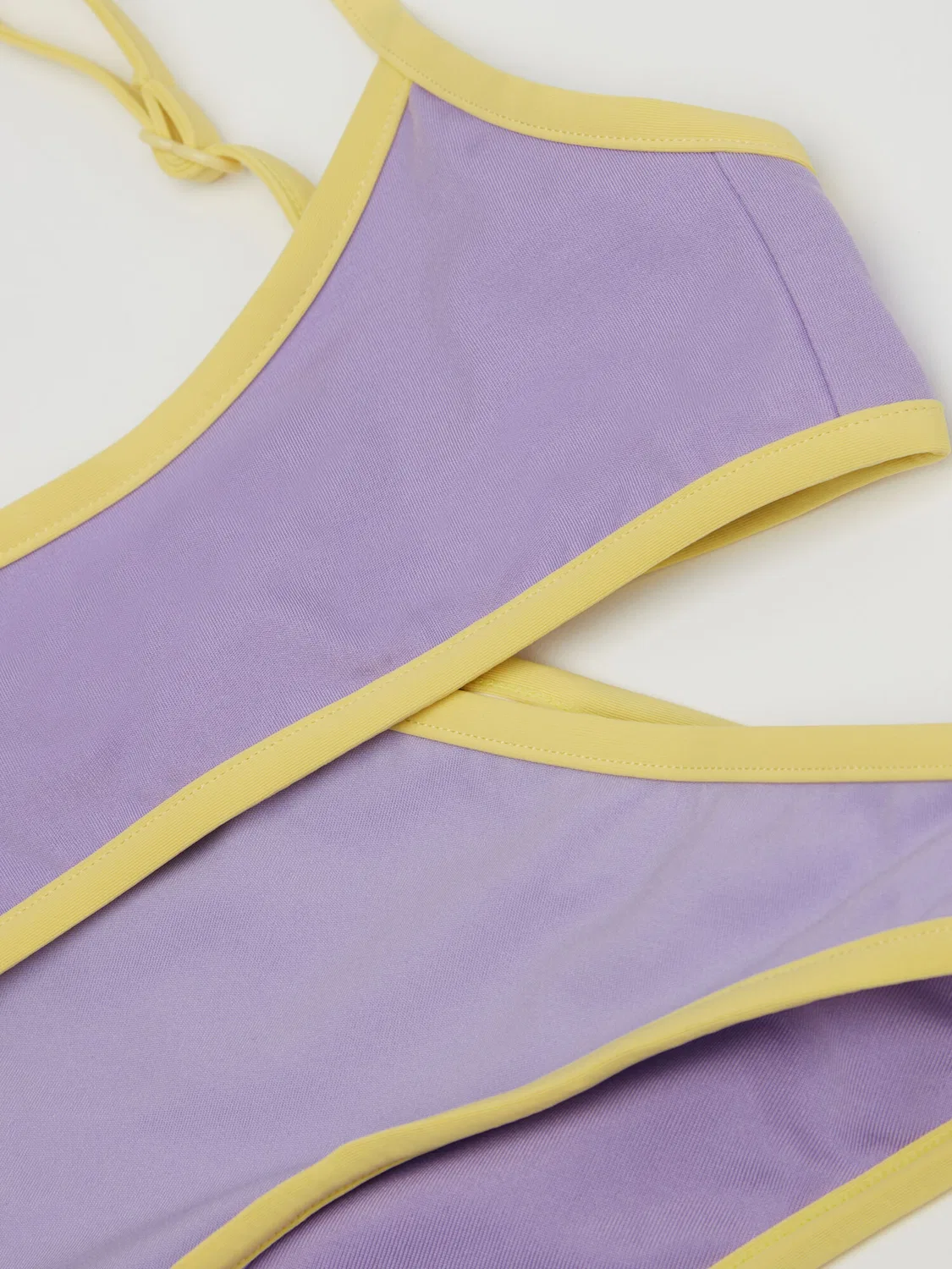Calzedonia Бикини-балконет Bicolor Piping фиолетового цвета — фото 4