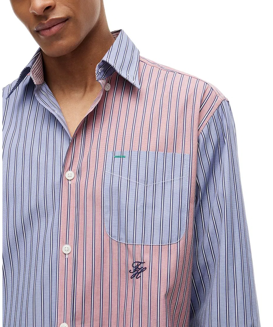 Длинная рубашка с полосками Tommy Hilfiger, Cloudy Blue Stripe — фото 3