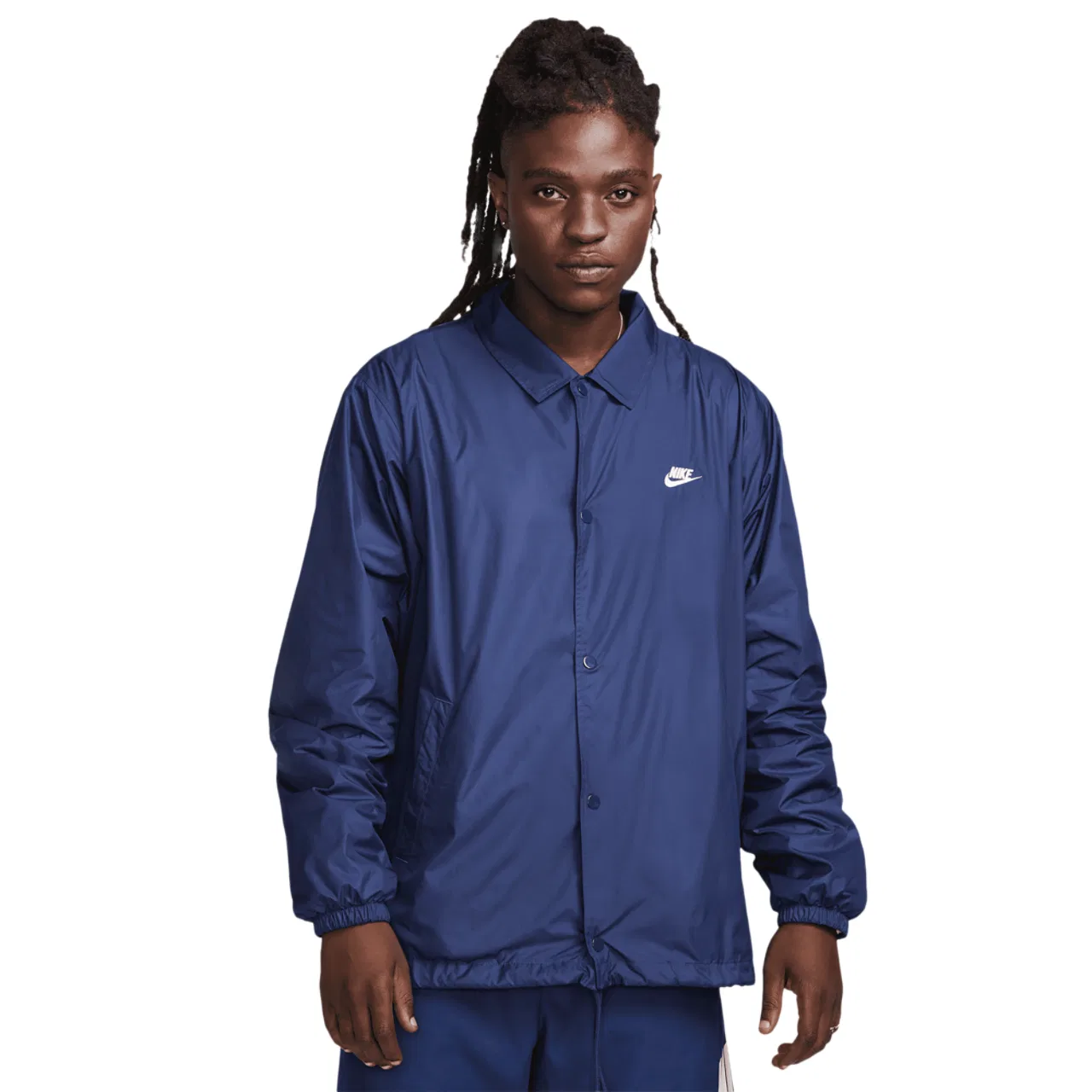 Мужская куртка тренерская Club Nike, цвет Midnight Navy/White