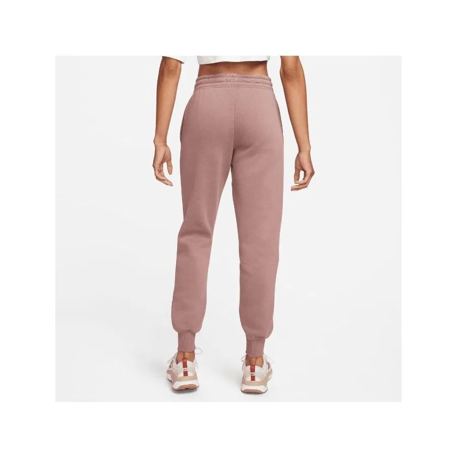 Женские спортивные штаны из футера с вышивкой Swoosh Nike Sportswear Phoenix, Коричневый — фото 3