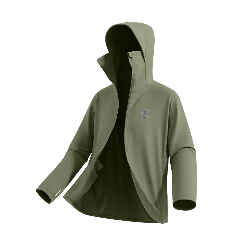 Детское солнцезащитное пальто с широким козырьком Tonlion, Olive Green