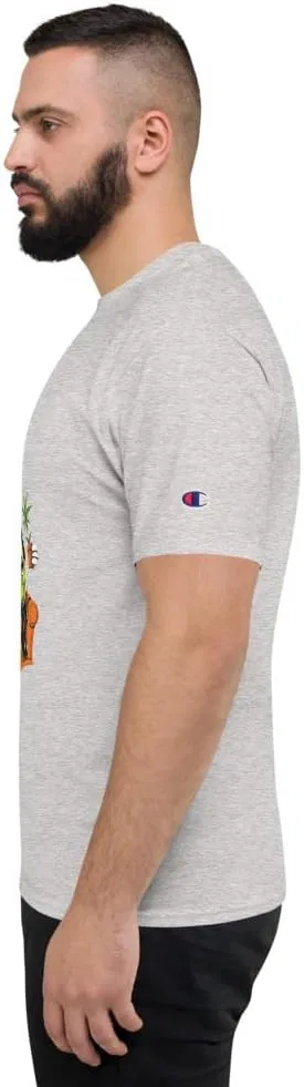 Мужская футболка с вышивкой Champion T105 Heritage Jersey, Oxford Grey Heather — фото 3