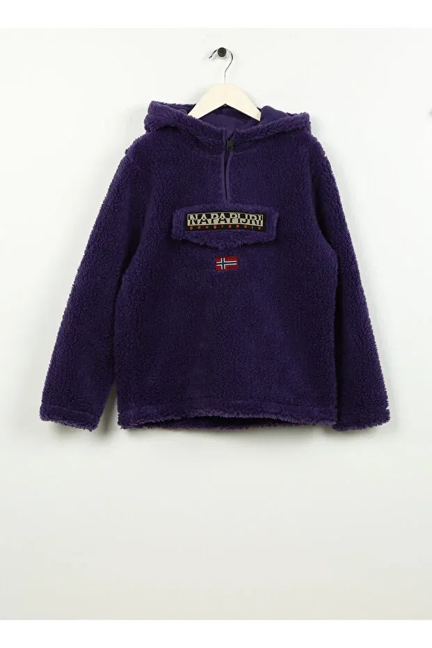Детское худи с капюшоном Napapijri, Purple
