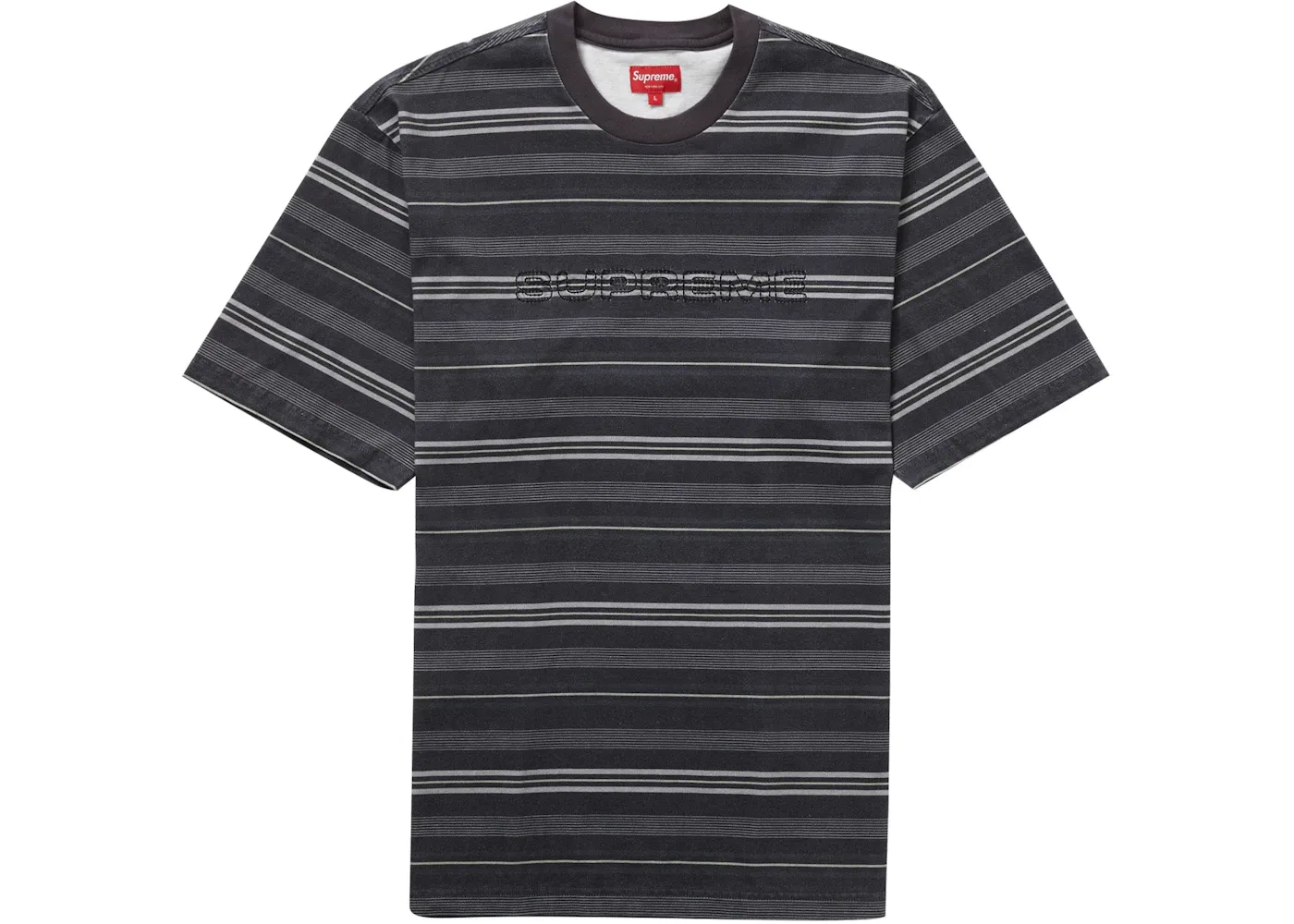 Мужская футболка с принтом Dash Stripe Supreme, Black