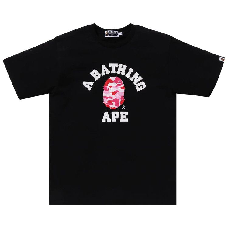 

Футболка BAPE ABC Camo College Organic Tee, Black/Pink