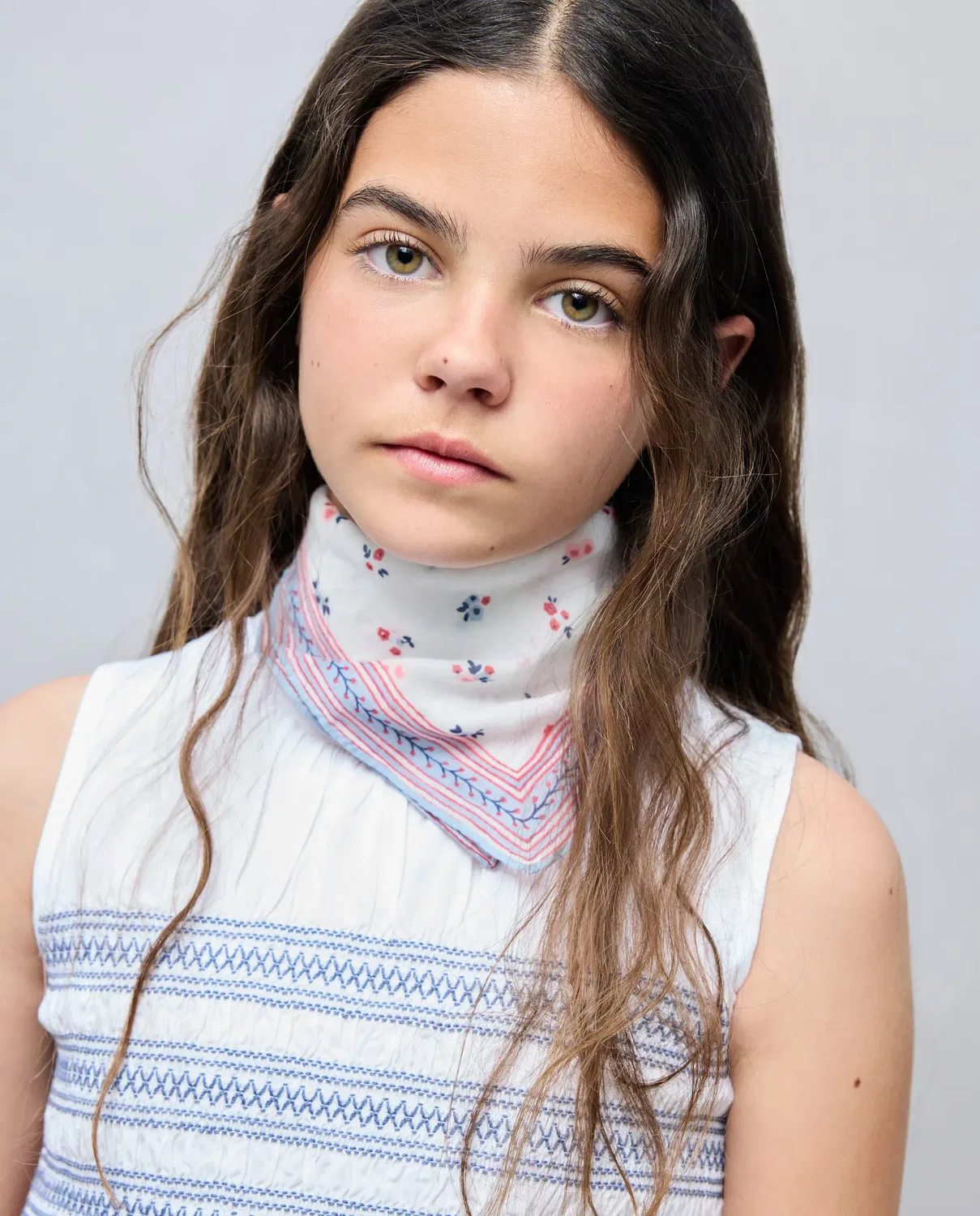 Детский комплект для девочек с воланами Smock Peplum Kids El Corte Inglés, 120 Crudo — фото 4