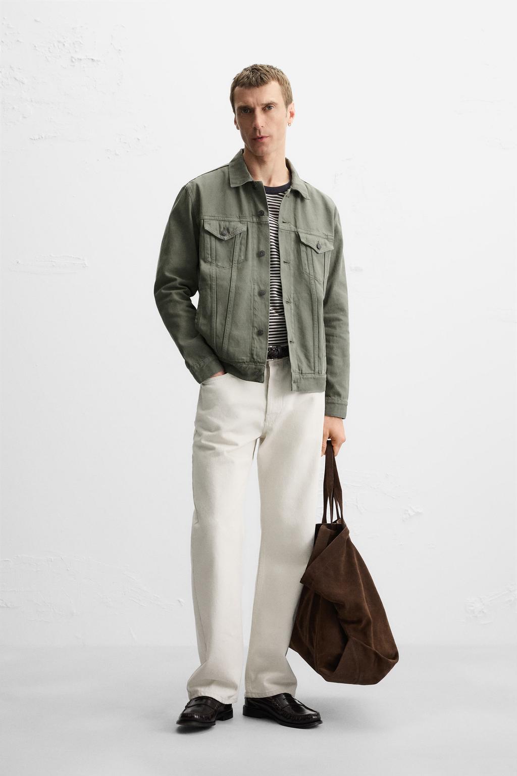 

Базовая джинсовая куртка ZARA, хаки