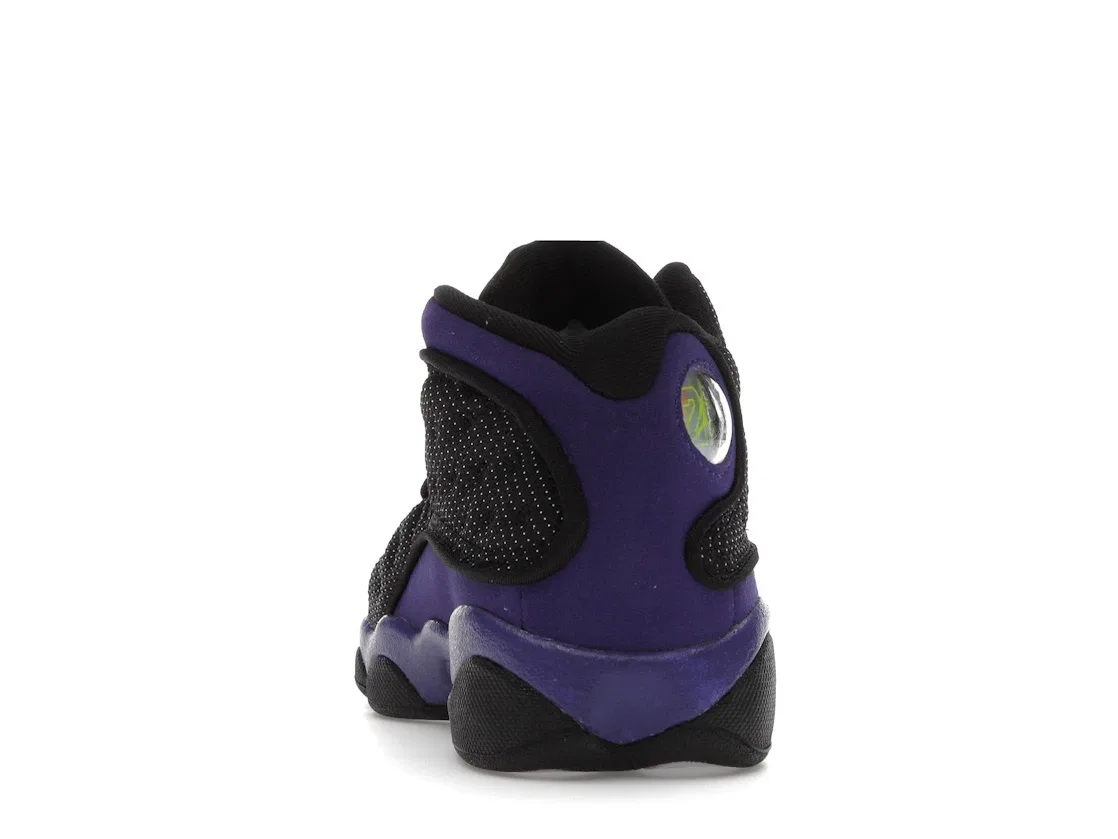 Детские кроссовки с контрастным дизайном Jordan 13 Retro Jordan, Black/Court Purple-White — фото 4
