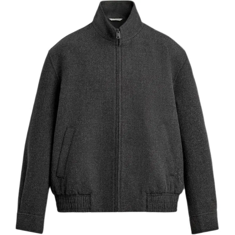 Мужская куртка с воротником-стойкой Stand Collar, ZARA, Gray