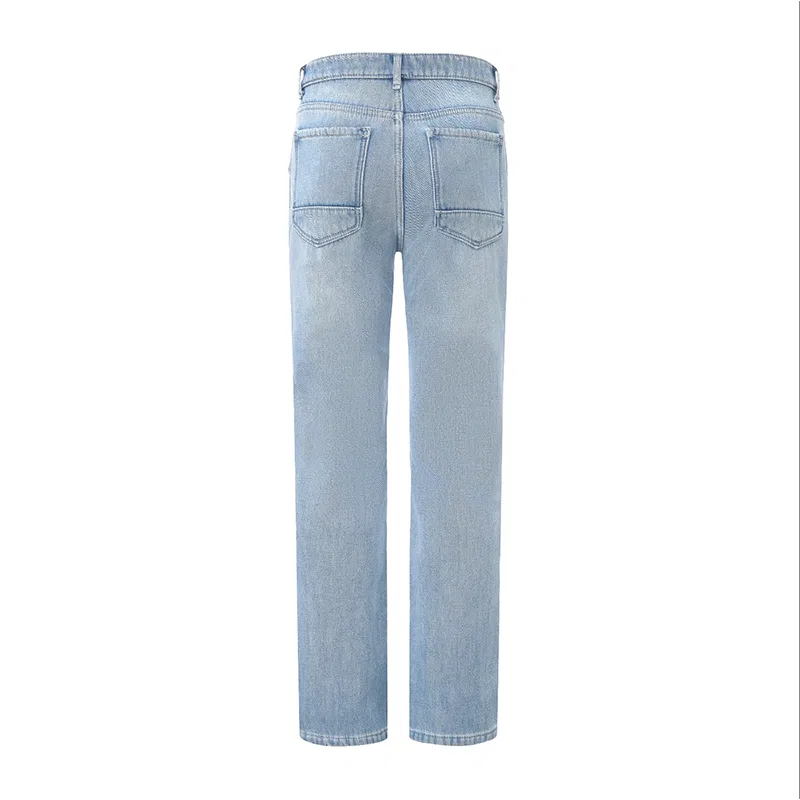 Детские джинсы с начесом American Vintage Washed Fleece Lined Thickened Jeans COLDSTONE, Blue — фото 3