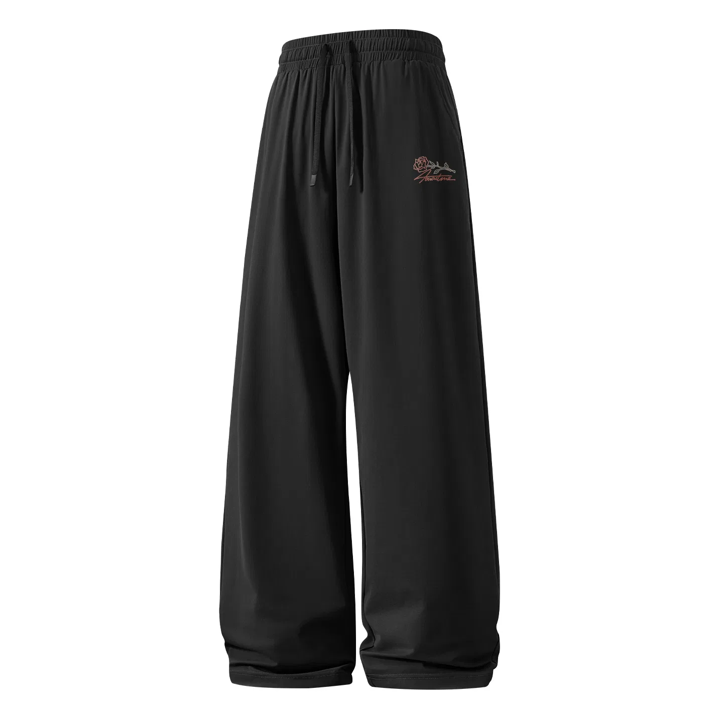 Детские повседневные брюки прямого кроя тонкие MINISO, Ice Silk Cooling Khaki (English Rose Pants Logo) — фото 3