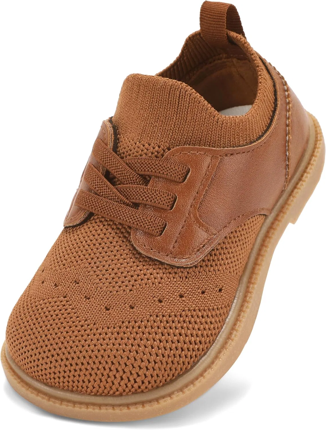Детские туфли-оксфорды для мальчиков с широким носком STQ KIDS, Brown