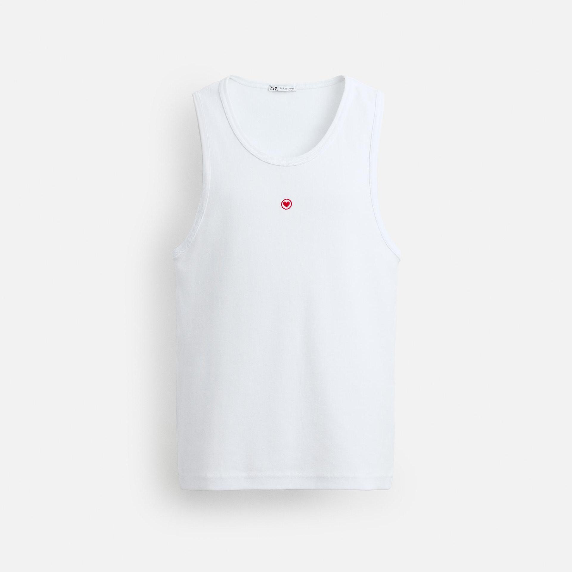 

Майка Zara Limited Edition Heart, белый