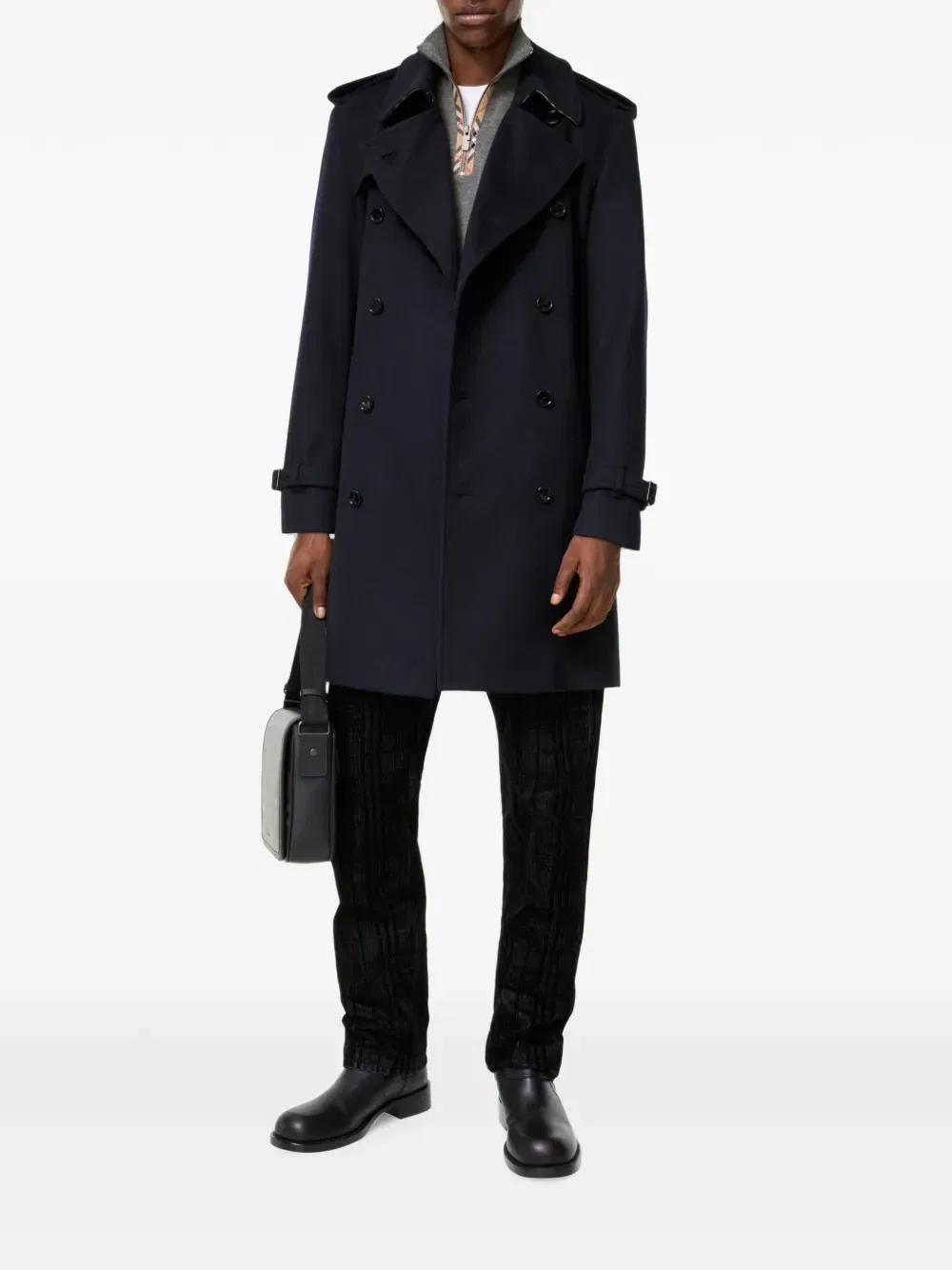 Тренчкот Гастингс BURBERRY, синий — фото 4