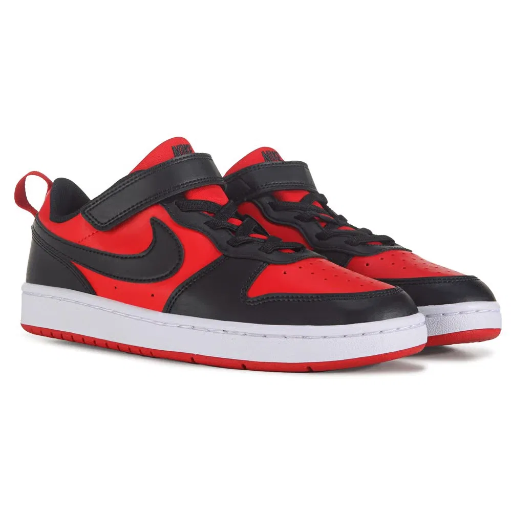 Детские низкие кроссовки Court Borough Recraft Nike, Black/Red