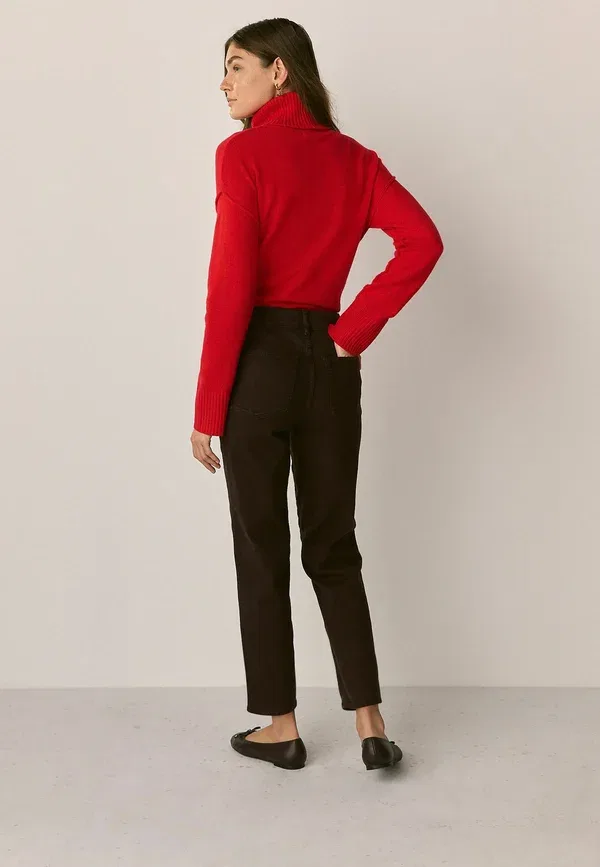 Брюки из хлопка с эластаном Regular fit Stovepipe Straight Next, chocolate brown, коричневый/шоколадный — фото 3