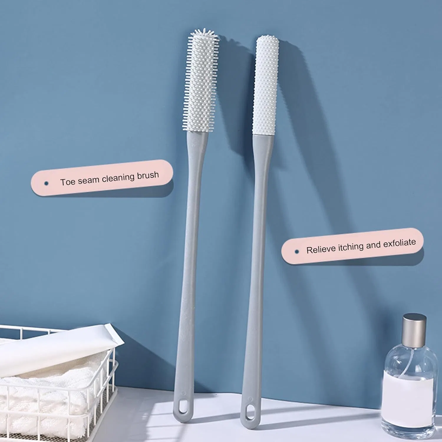 Скраб для ног с лосьоном, 2 предмета, Серый Genérico — фото 3