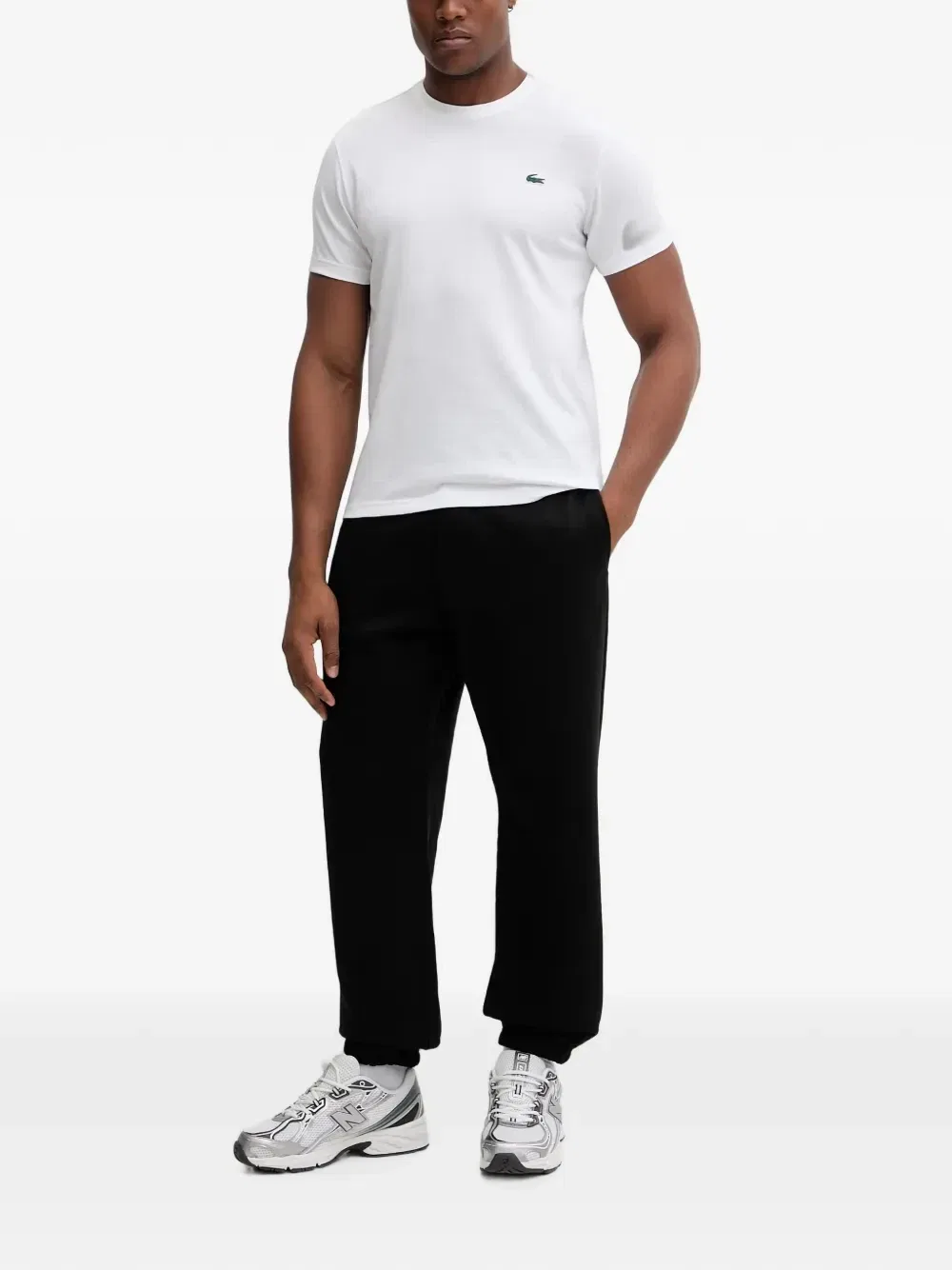 Футболка с нашивкой-логотипом Lacoste, белый — фото 2