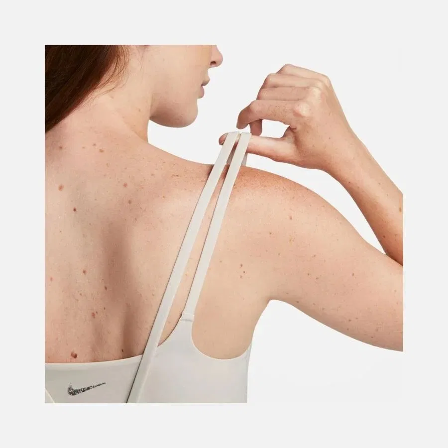 Спортивный бюстгальтер с принтом Alate Trace Light-Support Padded Strappy Training, Nike, Белый — фото 4