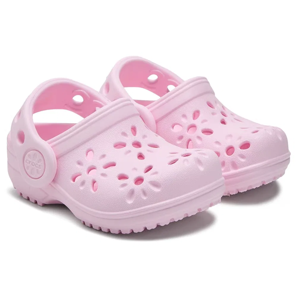 Классические детские сабо с цветочным рисунком для малышей Crocs, Pink Milk Flower