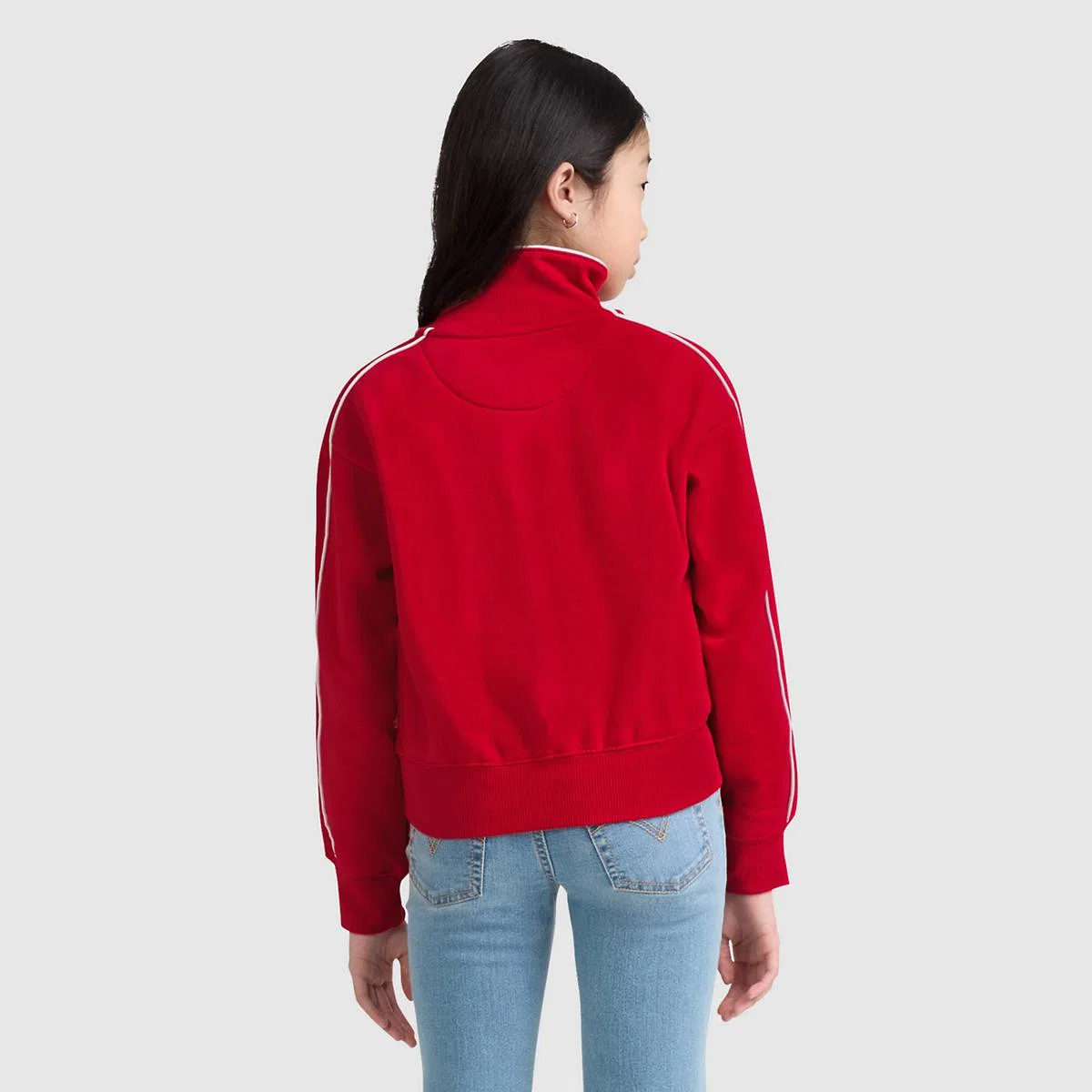 Пуловер Meet and greet 7-16 лет в одежде с застежкой-молнией до середины груди Levi's, Mars Red - Red — фото 3