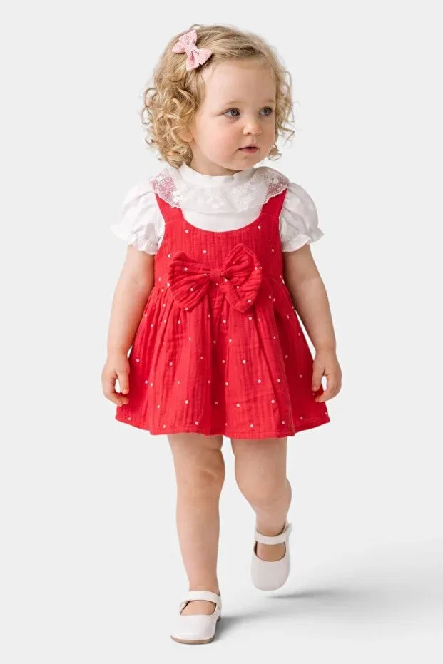 Детское платье для девочек с коротким рукавом Tufitto Baby, Red