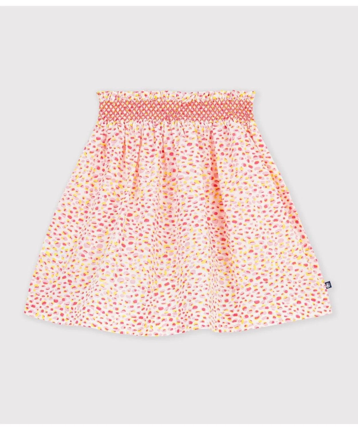 Детская юбка с принтом, хлопковая PETIT BATEAU, Белая