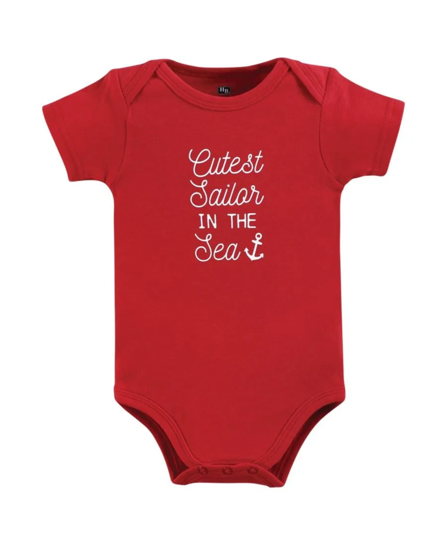 Комплект боди-комбинезонов Essential Cotton, модель Hudson Baby, Nautical Anchor — фото 4