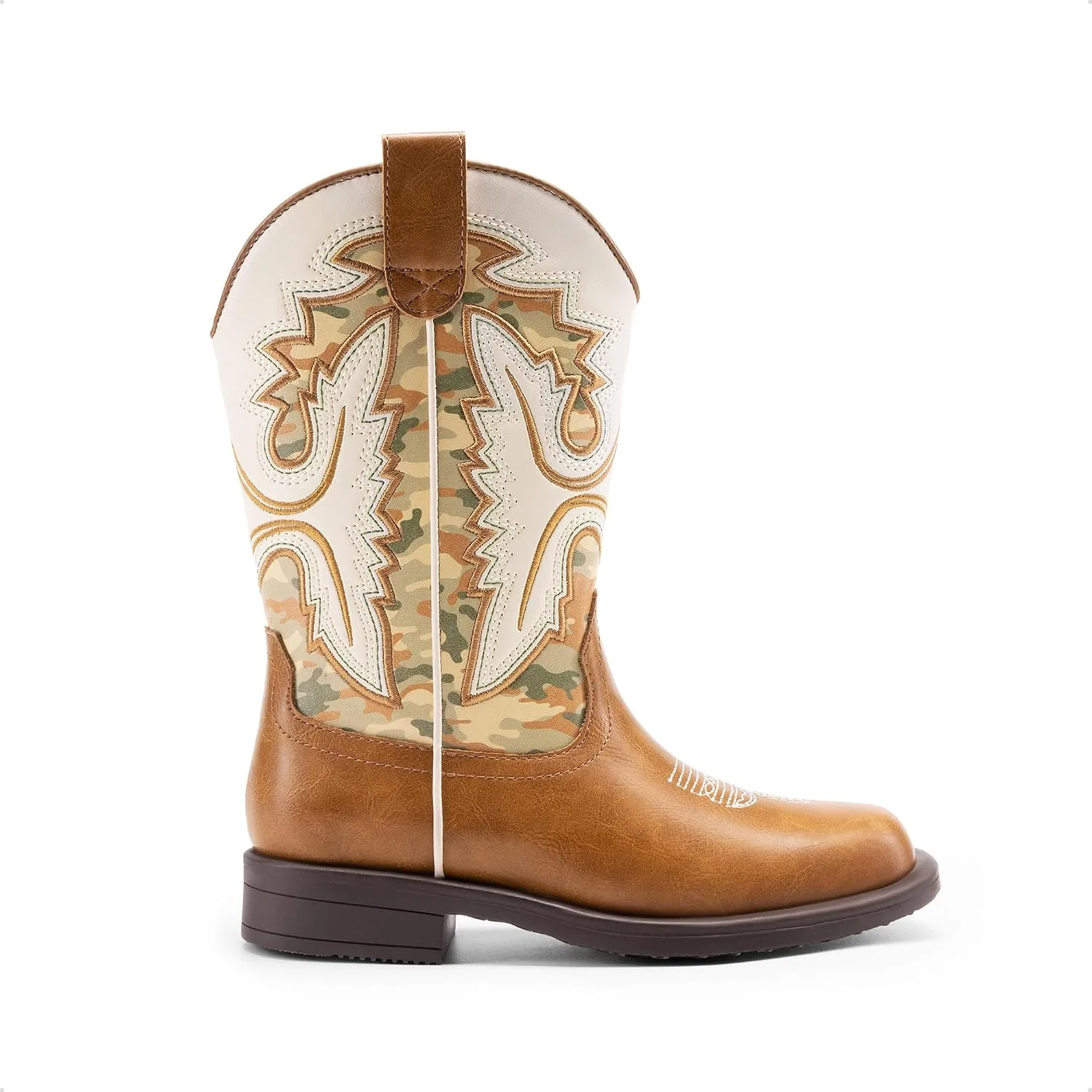 Детские ботинки в стиле вестерн для мальчиков и девочек DREAM PAIRS, Camel/Camo — фото 4