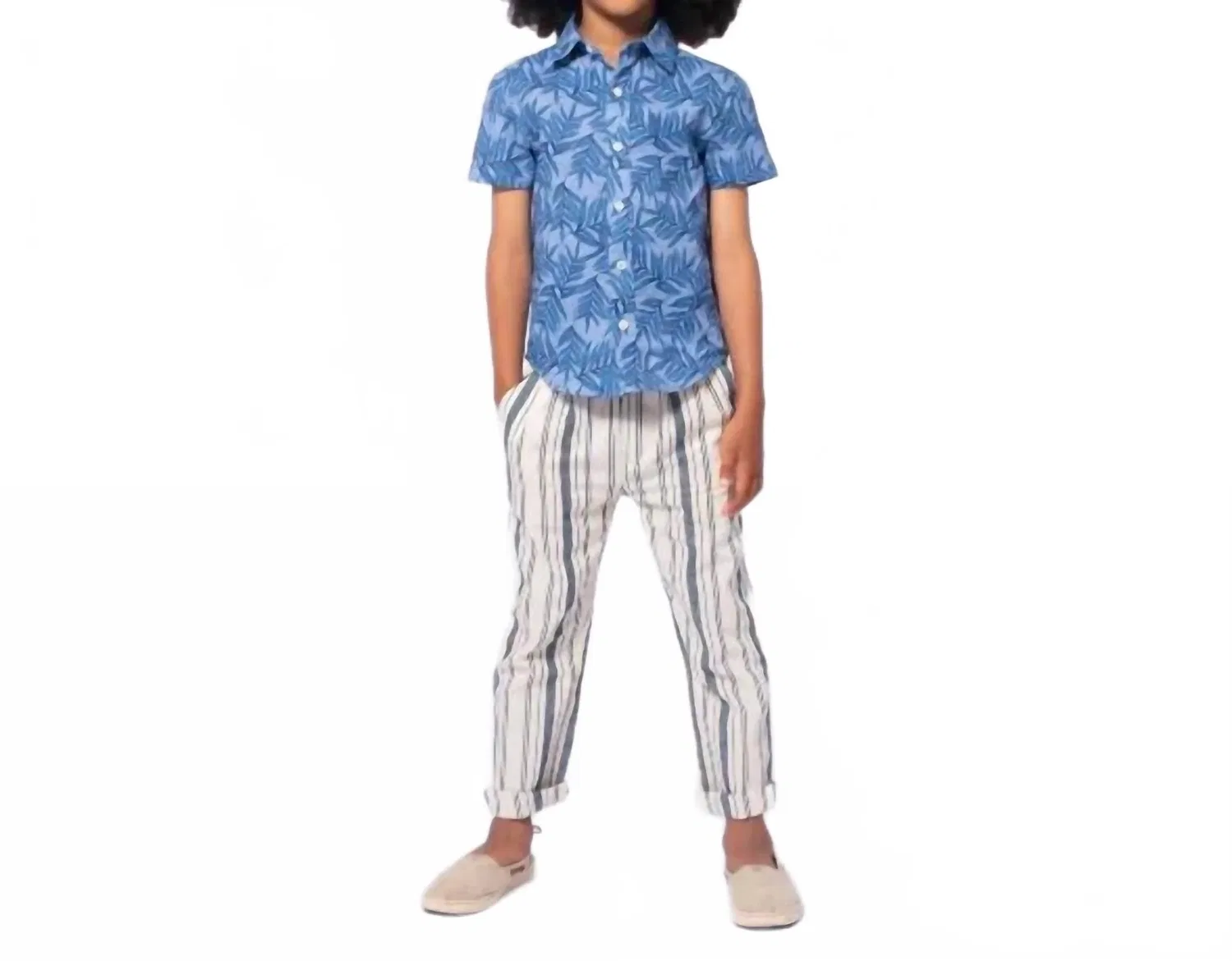 Детская рубашка для мальчиков с принтом Day Party Shirt Appaman, Summer Blues