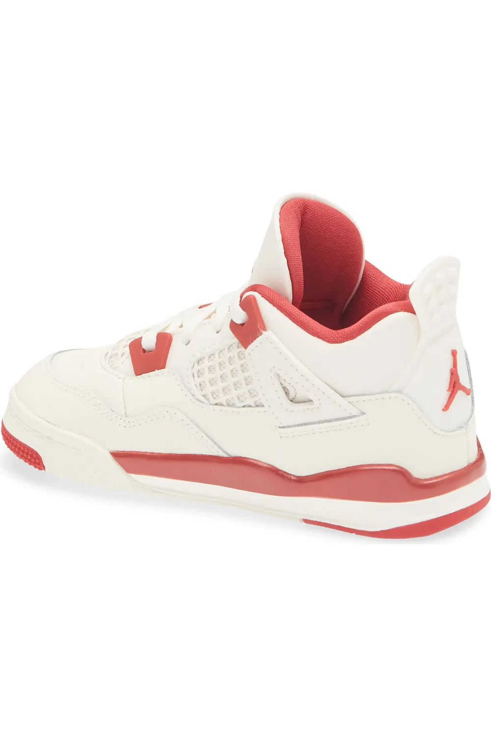 Детские кроссовки баскетбольные Jordan 4 Retro, Pale Ivory/Sierra Red — фото 2