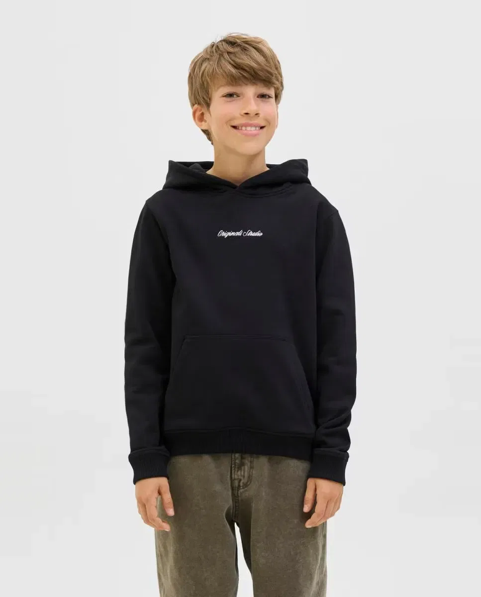 Детская худи для мальчиков с логотипом Jack & Jones, Negro