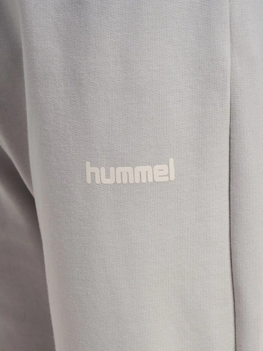 Зауженные брюки Hummel светло-серого цвета — фото 4