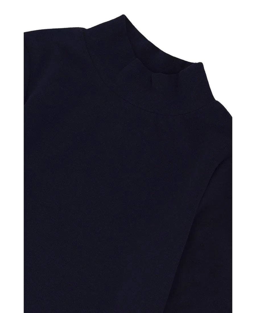 Водолазка с имитацией воротника с длинным рукавом, из рибана, модель Girls Must-Haves Deux par Deux, Dark Blue — фото 3