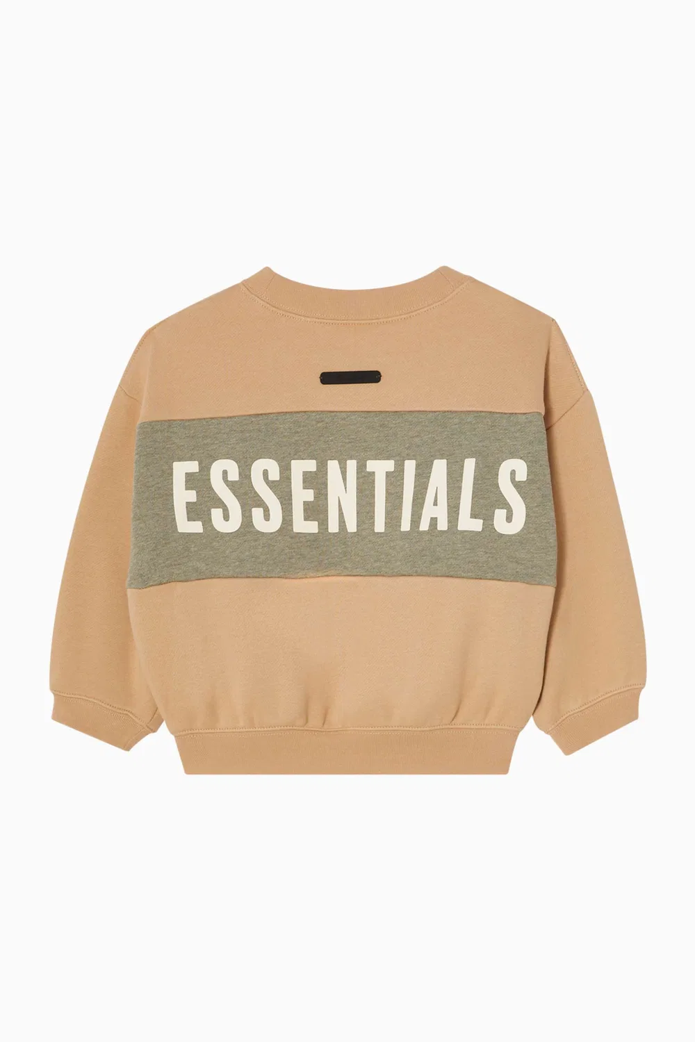 Свитшот укороченный с панелями Fear of God Essentials, коричневый — фото 3