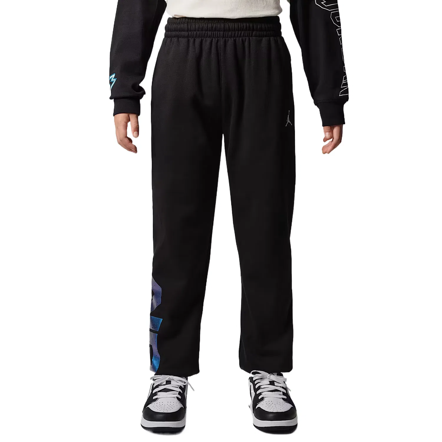 Детские трикотажные штаны с умеренной эластичностью Jordan Kids, Black