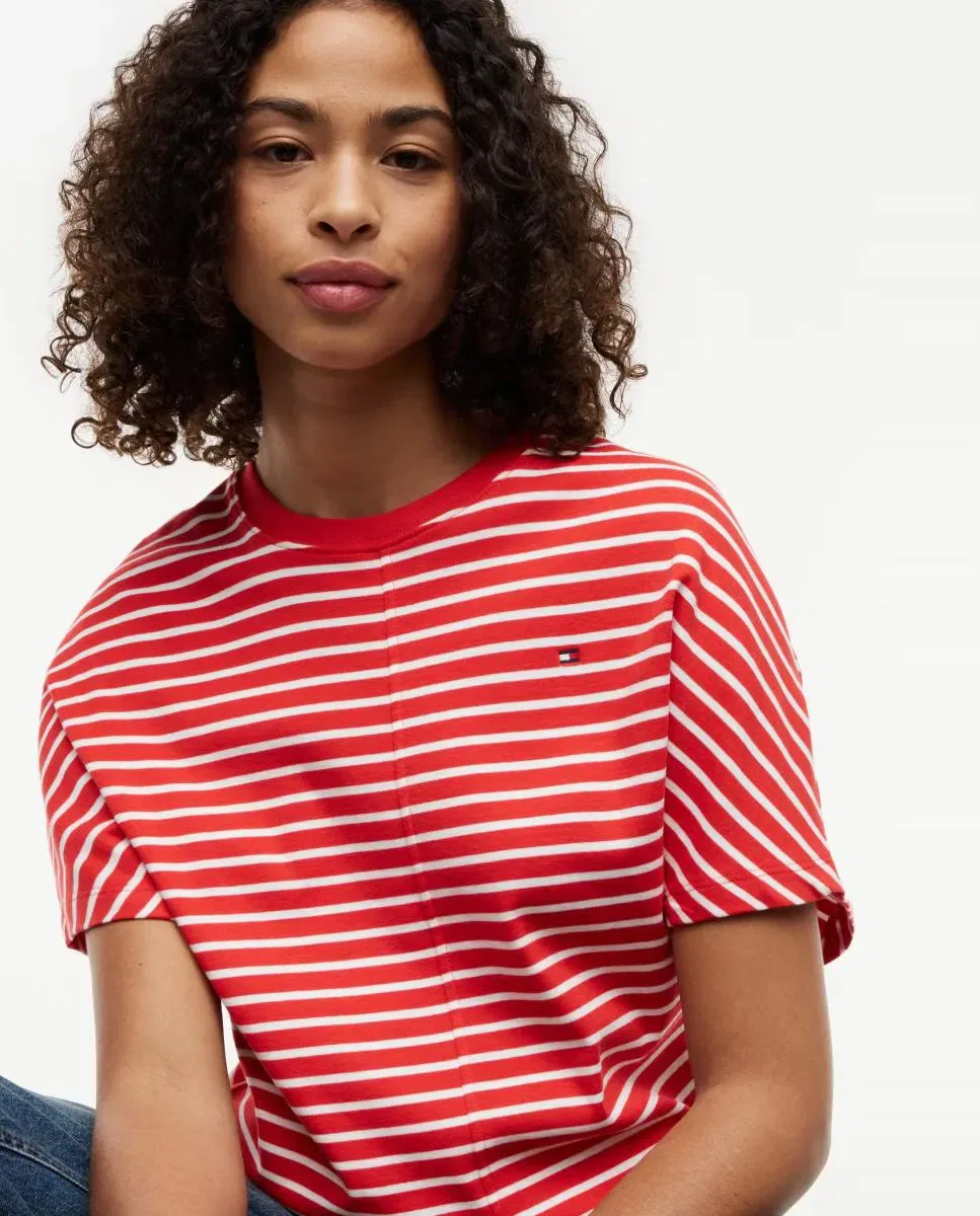 Женская футболка с широким рукавом Tommy Hilfiger, Красный — фото 3