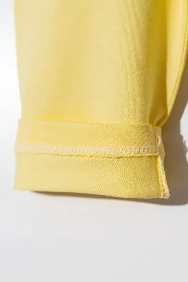 Детские леггинсы для девочек однотонные Kidddio, Yellow — фото 4