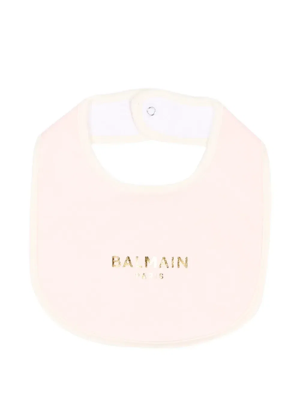 Комплект из боди с логотипом и деталями в виде бантов Balmain Kids, бежевый — фото 4