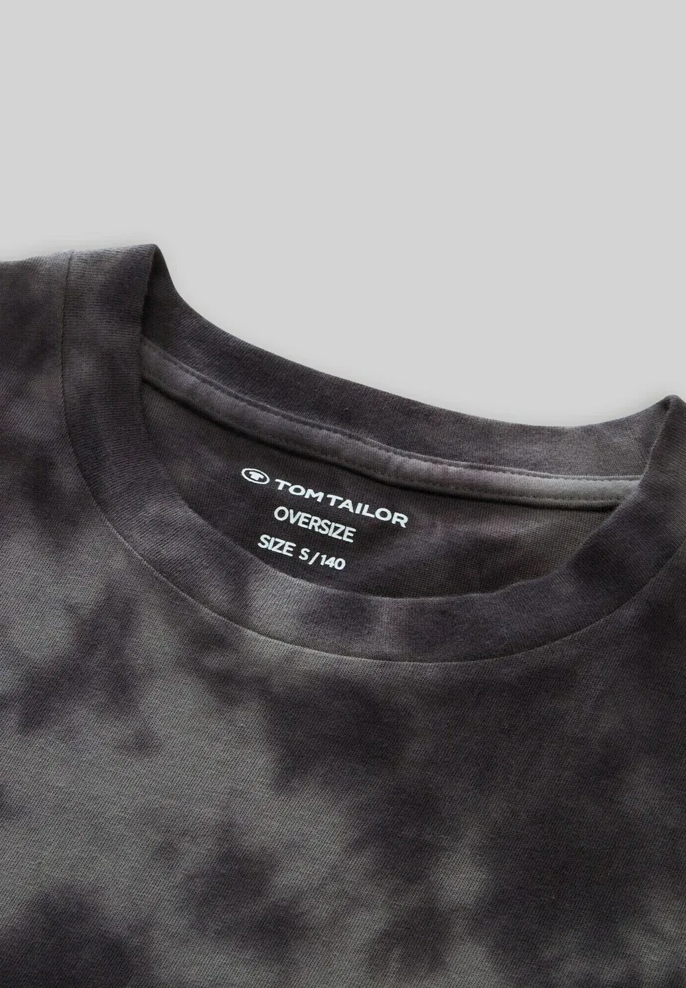 Футболка оверсайз с принтом тай-дай - футболка с принтом Tom Tailor, Dark Grey Tie Dye — фото 3