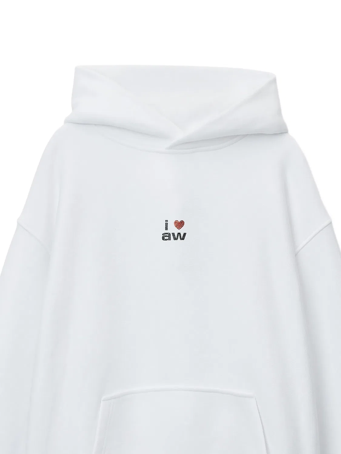 Худи с графическим принтом белого цвета Alexander Wang, белый — фото 2