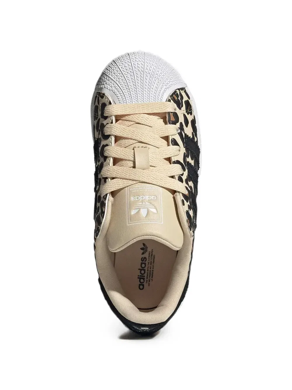 Кроссовки Superstar II с леопардовым принтом Adidas Kids, бежевый — фото 4