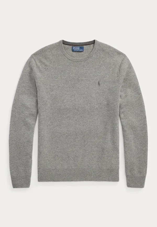 Свитер шерстяной меланжевый Wool crewneck sweater, Polo Ralph Lauren, Grey Heather — фото 4