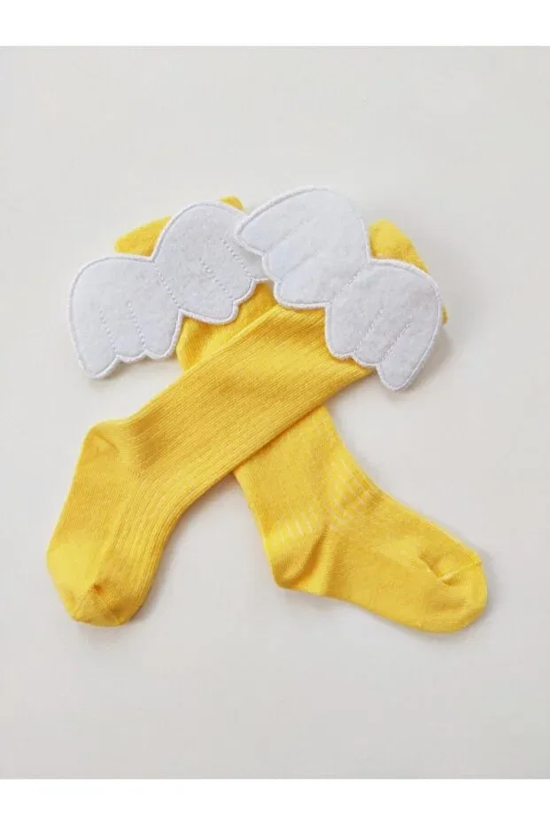 Детские носки для малышей хлопковые Bebekmağazam, Yellow-White