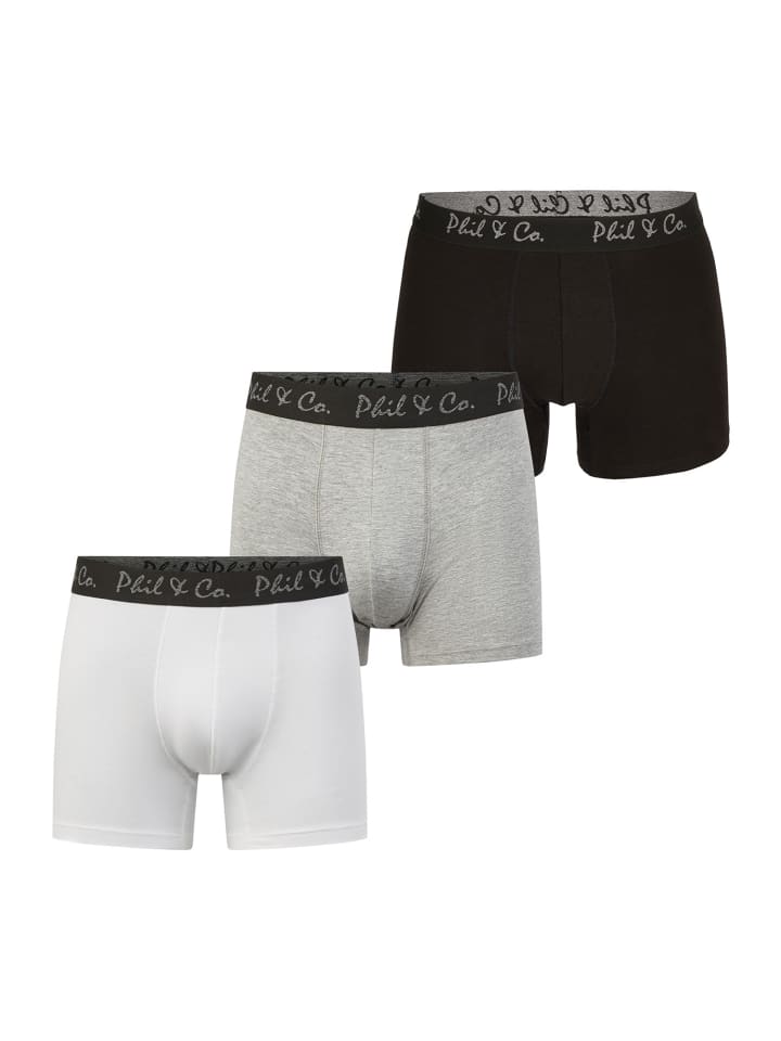 

Боксерские трусы Phil & Co. Berlin , цвет black-grey-white