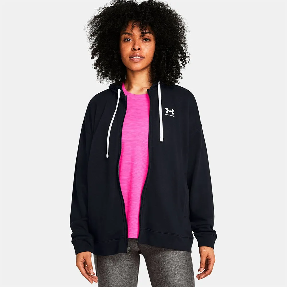 

Толстовка Under Armour Rival Terry Oversized full zip, черный